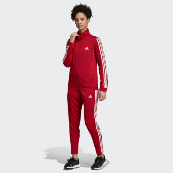 red adidas jumpsuit womens